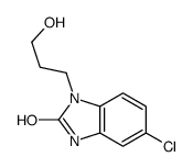 5-chloro-1,3-dihydro-1-(3-hydroxypropyl)-2H-benzimidazol-2-one Structure