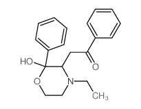 2-(4-ethyl-2-hydroxy-2-phenyl-morpholin-3-yl)-1-phenyl-ethanone structure