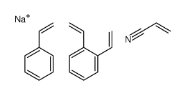 sodium,1,2-bis(ethenyl)benzene,prop-2-enenitrile,styrene结构式