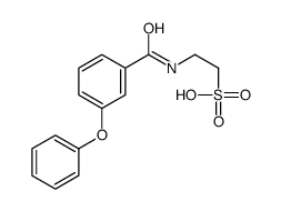 2-[(3-phenoxybenzoyl)amino]ethanesulfonic acid结构式