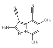 Pyrazolo[1,5-a]pyridine-3,4-dicarbonitrile,2-amino-5,7-dimethyl- Structure