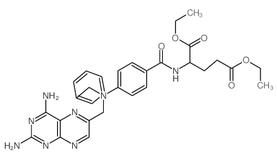 diethyl 2-[[4-[benzyl-[(2,4-diaminopteridin-6-yl)methyl]amino]benzoyl]amino]pentanedioate结构式