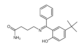 4-{[1-(5-tert-Butyl-2-hydroxy-phenyl)-1-phenyl-meth-(Z)-ylidene]-amino}-butyramide结构式