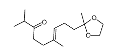 2,6-dimethyl-9-(2-methyl-1,3-dioxolan-2-yl)non-6-en-3-one结构式