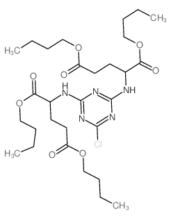 Glutamic acid,N,N'-(6-chloro-s-triazine-2,4-diyl)di-, tetrabutyl ester, L- (8CI) structure