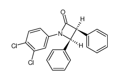 (3S,4S)-1-(3,4-dichlorophenyl)-3,4-diphenylazetidin-2-one结构式