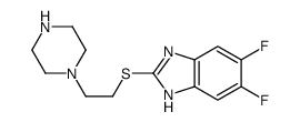 5,6-difluoro-2-(2-piperazin-1-ylethylsulfanyl)-1H-benzimidazole Structure