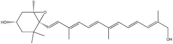 (3S,5R,6S)-5,6-Epoxy-5,6-dihydro-12'-apo-β,ψ-carotene-3,12'-diol structure