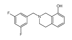 2-[(3,5-difluorophenyl)methyl]-3,4-dihydro-1H-isoquinolin-8-ol结构式