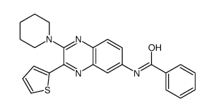 N-(2-piperidin-1-yl-3-thiophen-2-ylquinoxalin-6-yl)benzamide Structure