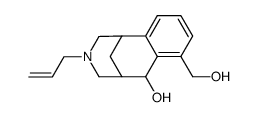 11-allyl-6-hydroxymethyl-11-aza-tricyclo[7.3.1.02,7]trideca-2.4,6-trien-8-ol结构式