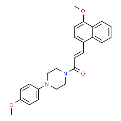 3-(4-METHOXY-1-NAPHTHYL)-1-[4-(4-METHOXYPHENYL)PIPERAZINO]-2-PROPEN-1-ONE structure