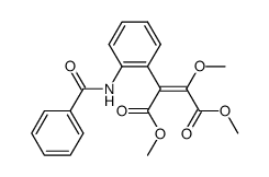 dimethyl 1-(2-benzamidophenyl)-2-methoxyethene-1,2-dicarboxylate结构式