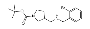 1-BOC-3-[(2-BROMOBENZYL-AMINO)-METHYL]-PYRROLIDINE structure