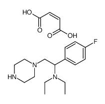 Diethyl-[1-(4-fluoro-phenyl)-2-piperazin-1-yl-ethyl]-amine; compound with (Z)-but-2-enedioic acid结构式