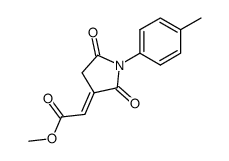 [2,5-Dioxo-1-p-tolyl-pyrrolidin-(3E)-ylidene]-acetic acid methyl ester结构式