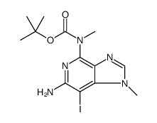 tert-Butyl (6-amino-7-iodo-1-methyl-1H-imidazo[4,5-c]pyridin-4-yl)(methyl)carbamate structure