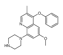 6-methoxy-3-methyl-4-phenoxy-8-piperazin-1-ylquinoline Structure