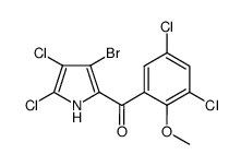 3-bromo-4,5,3',5'-tetrachloro-2-(2'-methoxybenzoyl)pyrrole结构式