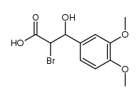 2-bromo-3-(3,4-dimethoxy-phenyl)-3-hydroxy-propionic acid结构式