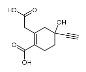 (+/-)-2-carboxy-5-ethynyl-5-hydroxycyclohex-1-enylacetic acid Structure