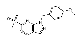 1-(4-methoxybenzyl)-6-(methylsulfonyl)-1H-pyrazolo[3,4-d]pyrimidine Structure