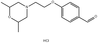 4-[2-(2,6-dimethyl-4-morpholinyl)ethoxy]benzaldehyde hydrochloride Structure