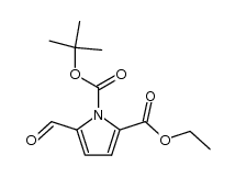 1-tert-butyl 2-ethyl 5-formyl-1H-pyrrole-1,2-dicarboxylate Structure