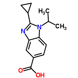 2-Cyclopropyl-1-isopropyl-1H-benzimidazole-5-carboxylic acid Structure