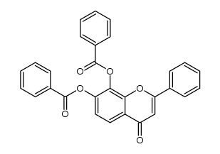 4-oxo-2-phenyl-4H-chromene-7,8-diyl dibenzoate Structure