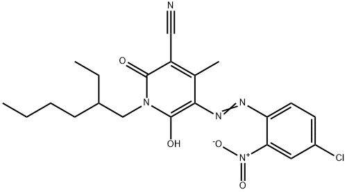 5-(4-Chloro-2-nitrophenylazo)-3-cyano-1-(2-ethylhexyl)-6-hydroxy-4-methyl-2-pyridone structure