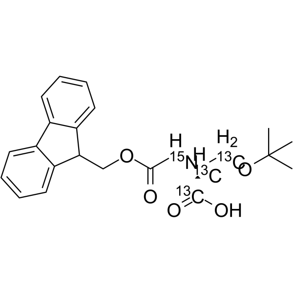 Fmoc-Ser(tBu)-OH-13C3,15N结构式