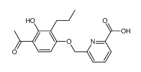 6-[(4-acetyl-3-hydroxy-2-n-propylphenoxy)methyl]pyridine-2-carboxylic acid结构式