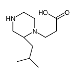 3-[(2S)-2-(2-methylpropyl)piperazin-1-yl]propanoic acid Structure