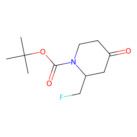 tert-butyl 2-(fluoromethyl)-4-oxopiperidine-1-carboxylate Structure