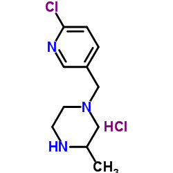 1-[(6-Chloro-3-pyridinyl)methyl]-3-methylpiperazine hydrochloride (1:1) Structure