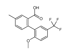 2-[2-methoxy-5-(trifluoromethyl)phenyl]-5-methylbenzoic acid Structure