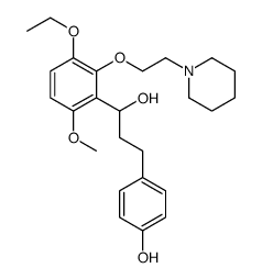 4-[3-[3-ethoxy-6-methoxy-2-(2-piperidin-1-ylethoxy)phenyl]-3-hydroxypropyl]phenol Structure