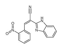 (Z)-2-(1H-benzoimidazol-2-yl)-3-(2-nitrophenyl)prop-2-enenitrile结构式