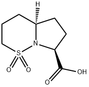 (4AR,7S)-六氢-2H-吡咯并[1,2-B][1,2]噻嗪-7-羧酸1,1-二氧化物结构式