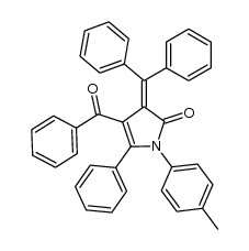 4-benzoyl-3-(diphenylmethylene)-5-phenyl-1-(p-tolyl)-1H-pyrrol-2(3H)-one结构式