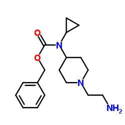 Benzyl [1-(2-aminoethyl)-4-piperidinyl]cyclopropylcarbamate结构式