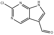 2-chloro-7H-pyrrolo[2,3-d]pyrimidine-5-carbaldehyde structure