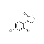 2-(2-Bromo-4-chlorophenyl)cyclopentanone Structure
