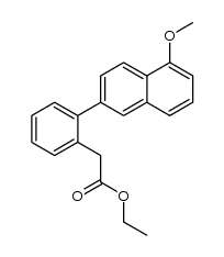 ethyl 2-(5-methoxynaphthalen-2-yl)phenylacetate结构式