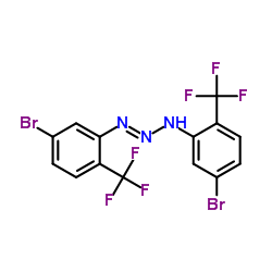 (1E)-1,3-Bis[5-bromo-2-(trifluoromethyl)phenyl]-1-triazene Structure