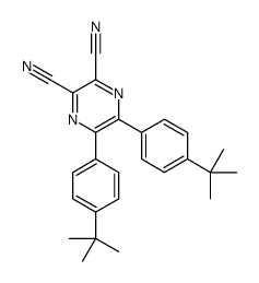 5,6-bis(4-tert-butylphenyl)pyrazine-2,3-dicarbonitrile结构式