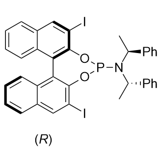 (11bR)-2,6-二碘-N,N-双((S)-1-苯基乙基)二萘并[2,1-d:1',2'-f][1,3,2]二氧磷杂-4-胺图片