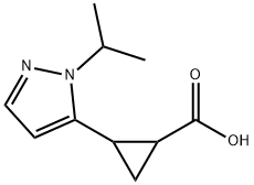 2-[1-(propan-2-yl)-1H-pyrazol-5-yl]cyclopropane-1-carboxylic acid Structure