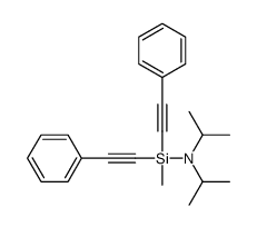 N-[methyl-bis(2-phenylethynyl)silyl]-N-propan-2-ylpropan-2-amine Structure